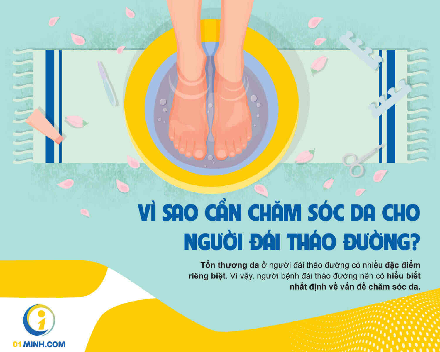 Cần chăm sóc da cho người bệnh đái tháo đường