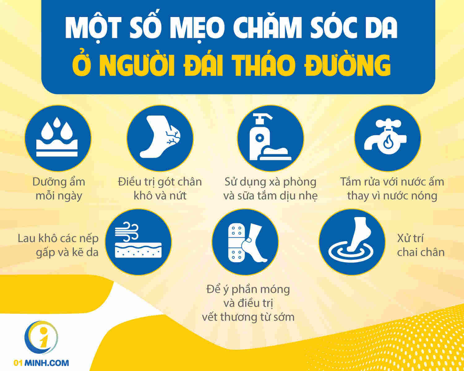 Mẹo chăm sóc da cho người đái tháo đường