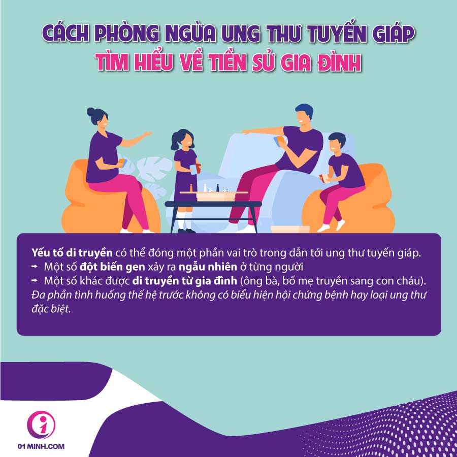 Cần kiểm tra tiểu sử gia đình để xem có khả năng mắc ung thư tuyến giáp hay không