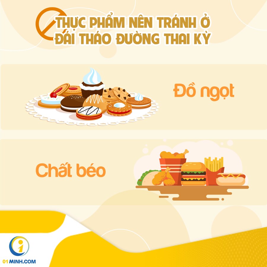 Các thực phẩm cần hạn chế trong thực đơn cho phụ nữ đái tháo đường thai kỳ